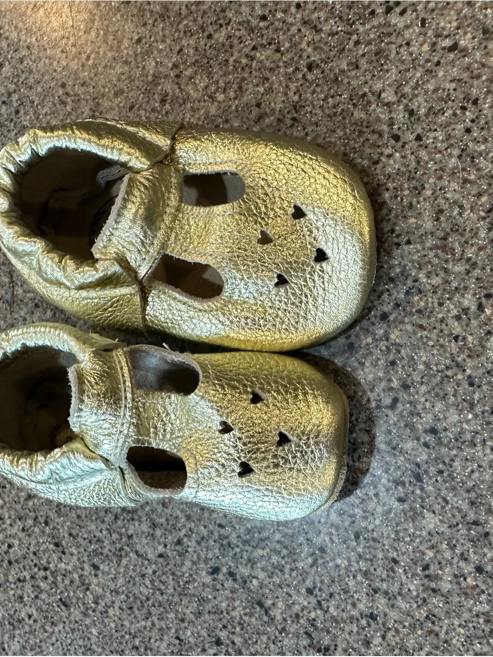 Gold Kids Mary Jane Soft-Soled Shoes